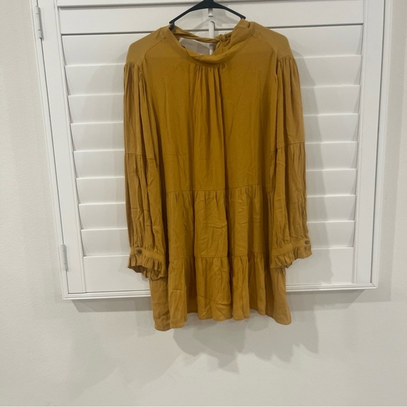 Anthropologie Golden Yellow Tunic Top - Picture 2 of 9